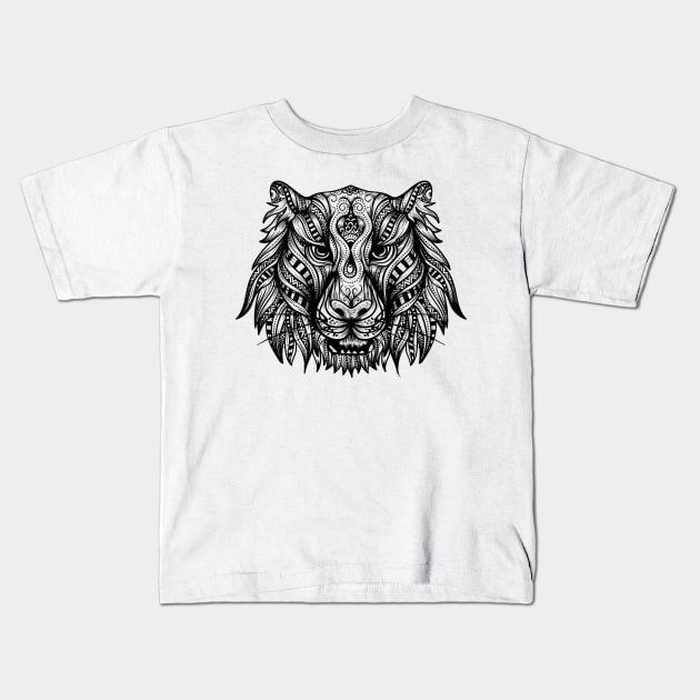 Mandala Tiger Kids T-Shirt by Urban_Vintage